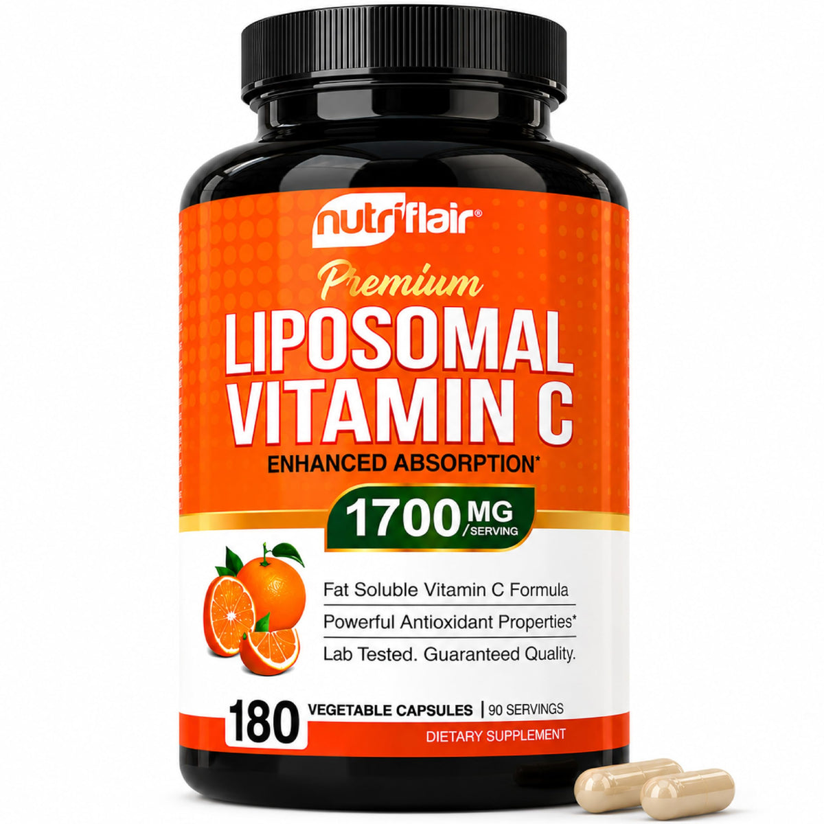 NutriFlair Liposomal Vitamin C 1700mg - 180 Capsules