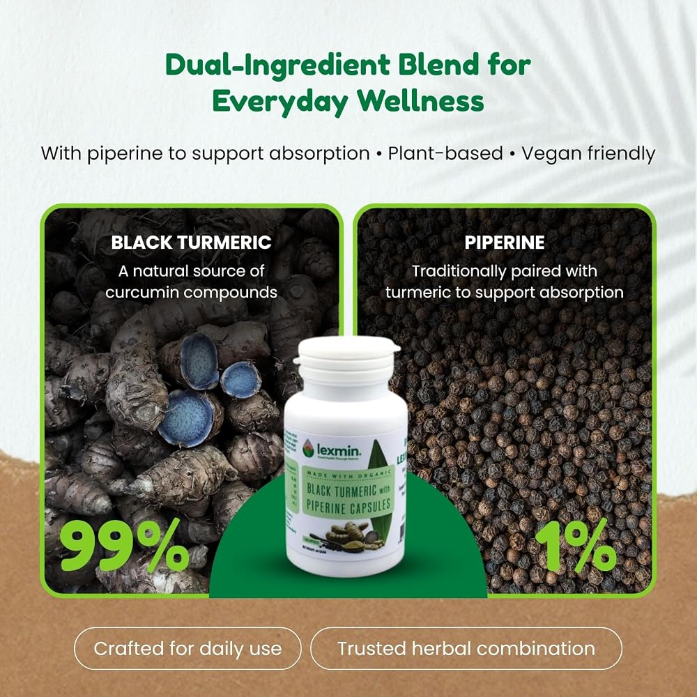 Lexmin Moringa Leaf & Turmeric Capsules - 60 Capsules - image 3