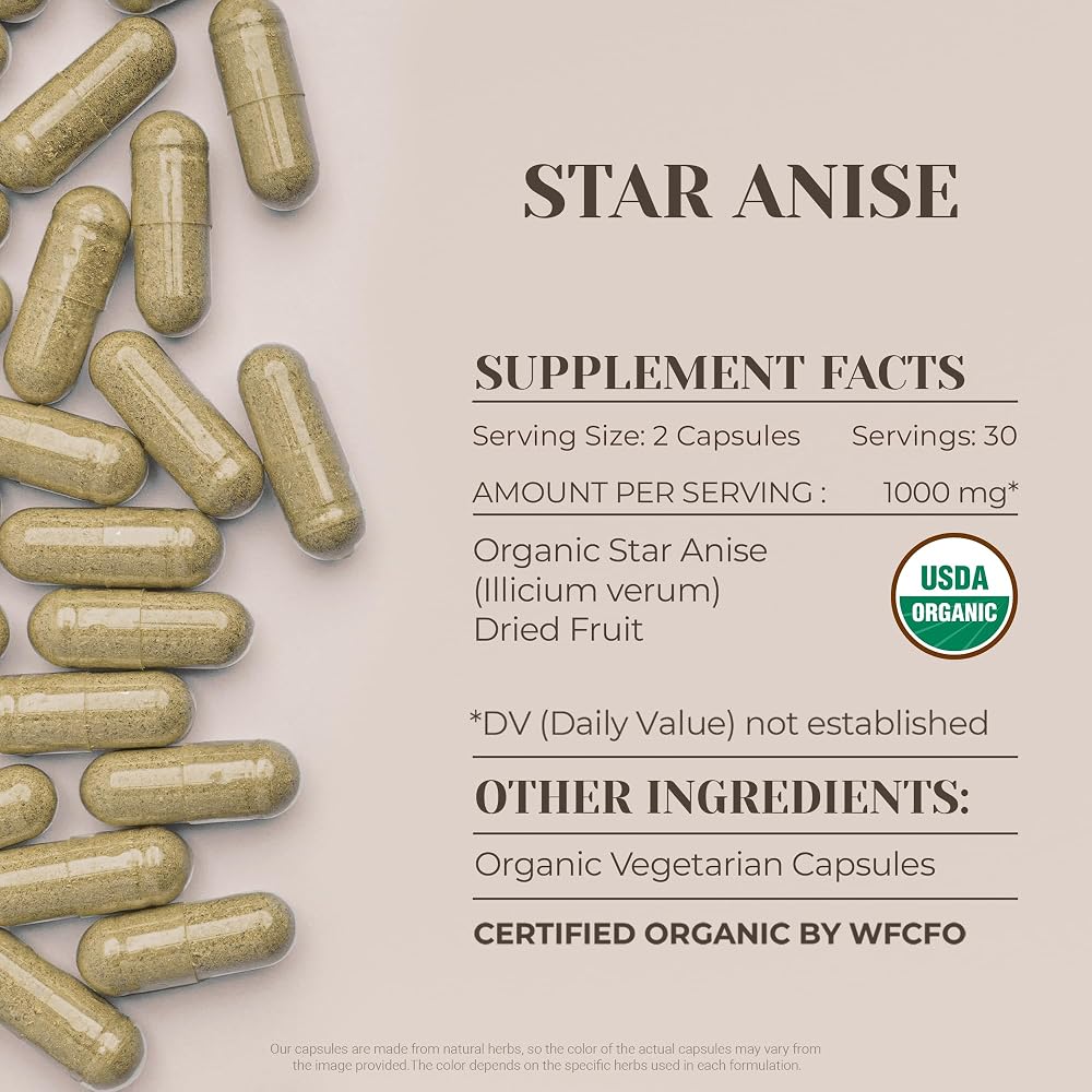 Garden Organics Star Anise USDA Organic Capsules