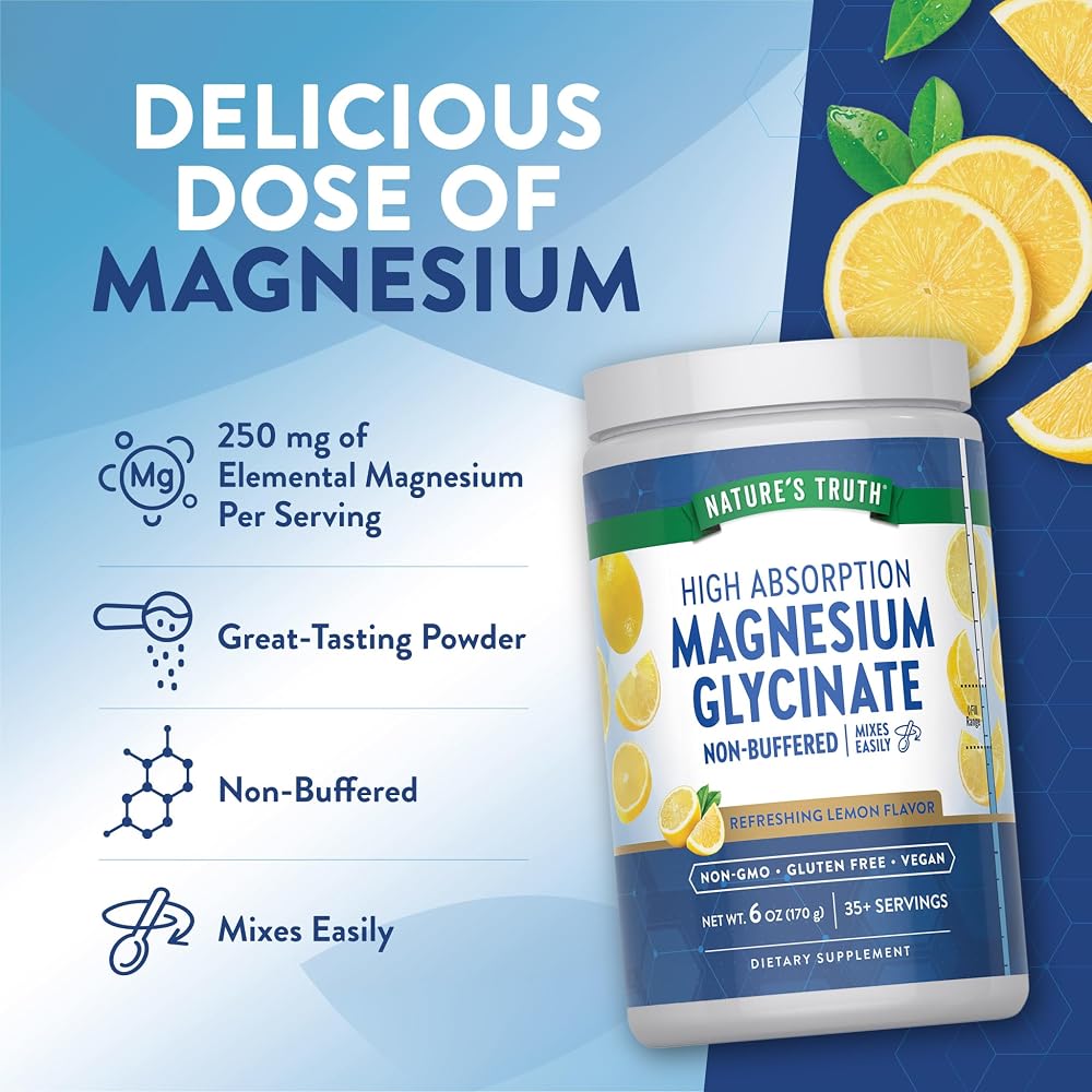 Nature's Truth Magnesium Glycinate Powder Lemon - 6 oz - image 5