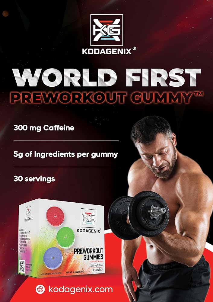Kodagenix Pre Workout Gummies with Caffeine & L-Citrulline - 30 Servings - image 4