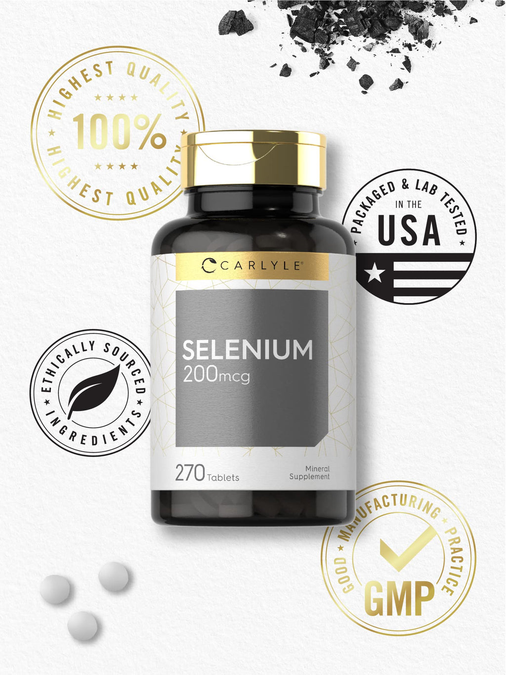 Carlyle Selenium Supplement 200 mcg - 270 Tablets - image 5