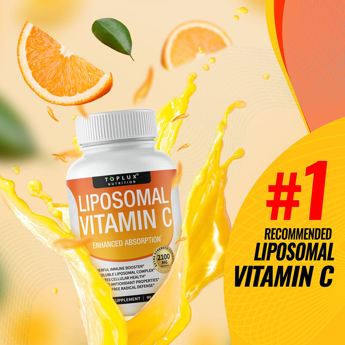 Toplux Liposomal Vitamin C 2100mg High Absorption Fat Soluble VIT C