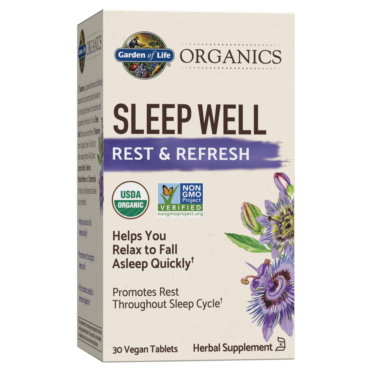 Garden of Life Organics Sleep Well Rest & Refresh Tablets - 30 Tablets