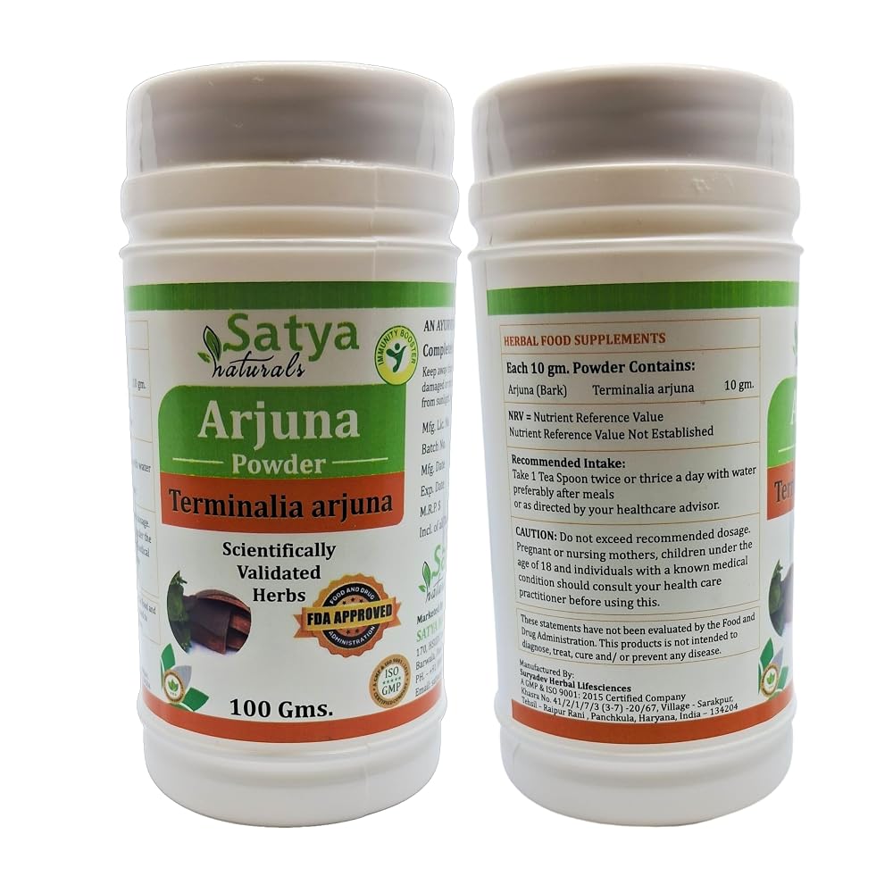 Satya Naturals Arjuna Powder Ayurvedic Herbal Supplement - 2 x 100g - image 2