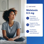 Pure Encapsulation Capsules Melatonin 0.5Mg Natural Sleeping Bottle