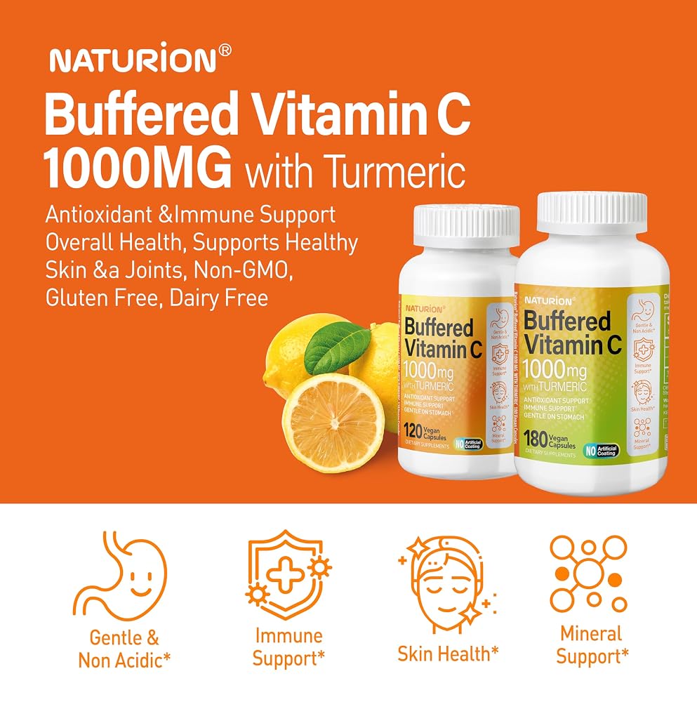 NATURION Buffered Vitamin C 1000 mg with Organic Turmeric