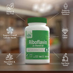 Health Thru Nutrition Riboflavin 100mg Vitamin B2 - 100 Vegetarian Capsules - image 3
