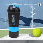 XTKS Shaker Bottle,16oz Protein Shaker Bottles with Mixing Ball, 3