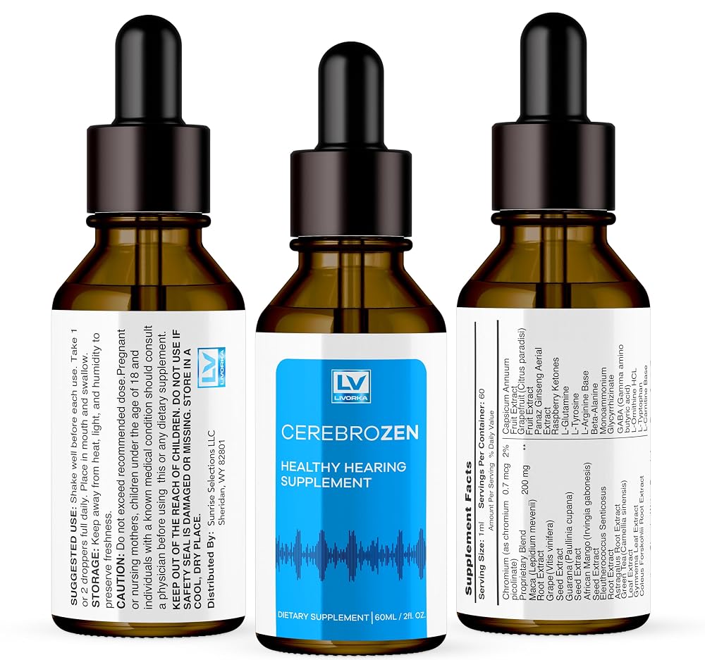 LIVORKA Cerebrozen Ear Drops Hearing Support - 2 Fl Oz - image 4