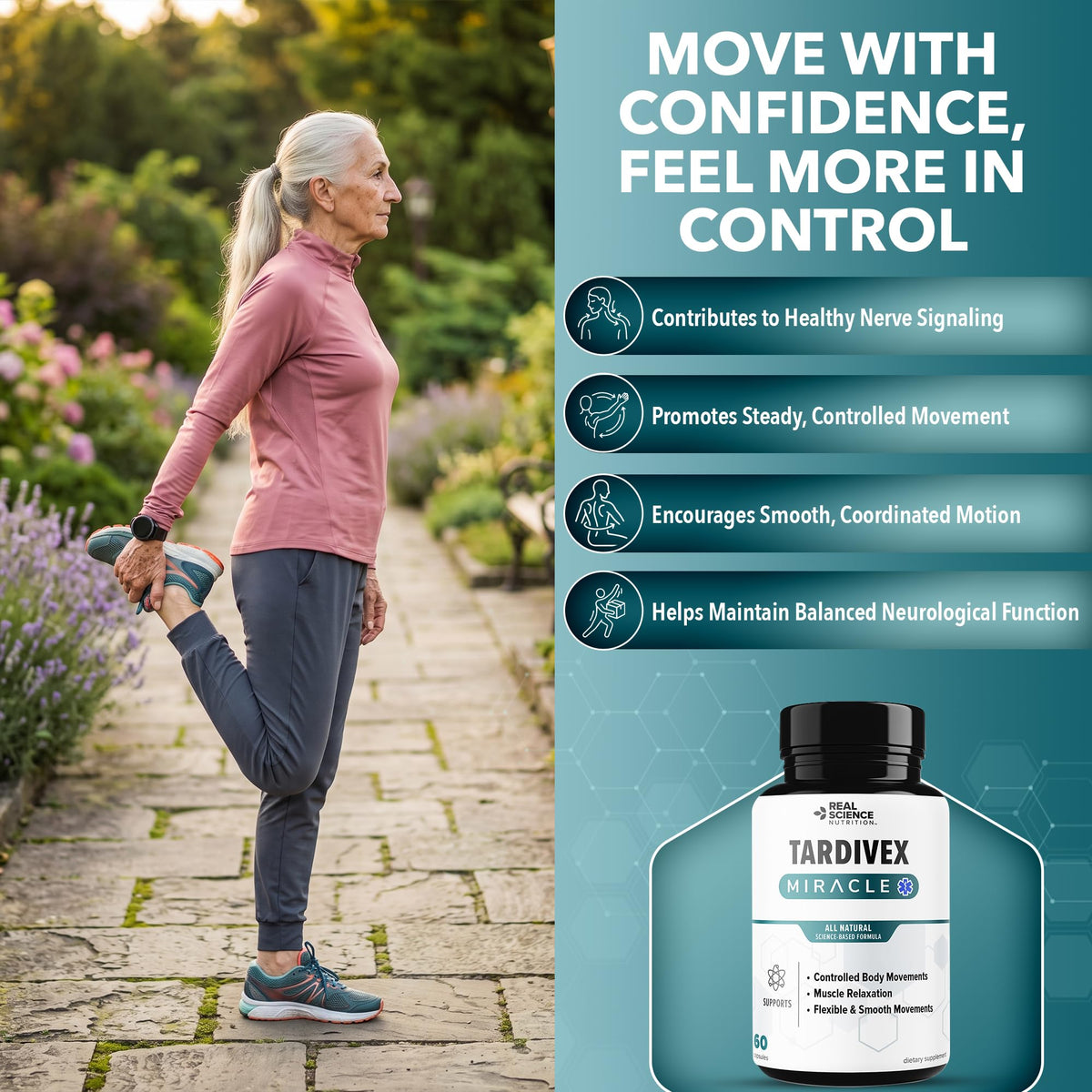 Real Science Nutrition Tardivex Nerve Support Supplement - 60 Capsules - image 2