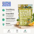SuperMush Daily Energy Gummies - Lion's Mane & Cordyceps
