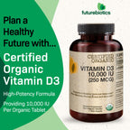 Futurebiotics Vitamin D3 10,000 IU Immune Support - 360 Tablets - image 4