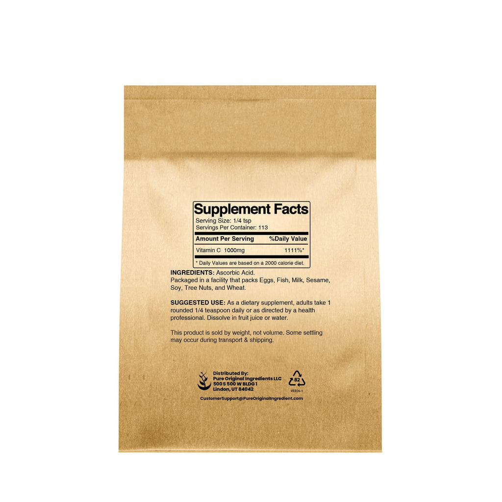 Pure Original Ingredients Vitamin C Powder Ascorbic Acid