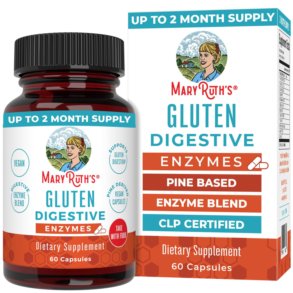 MARYRUTH'S Gluten Digestive Enzymes - 60 Capsules