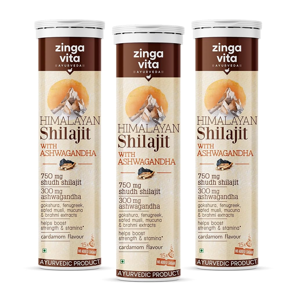 Zingavita Ayurveda Himalayan Shilajit 750mg Effervescent - 30 Count