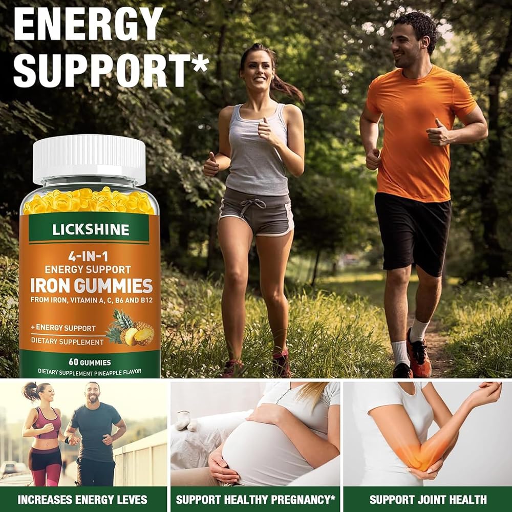 lickshine Iron Supplement Gummies 100MG - 120 Count - image 5