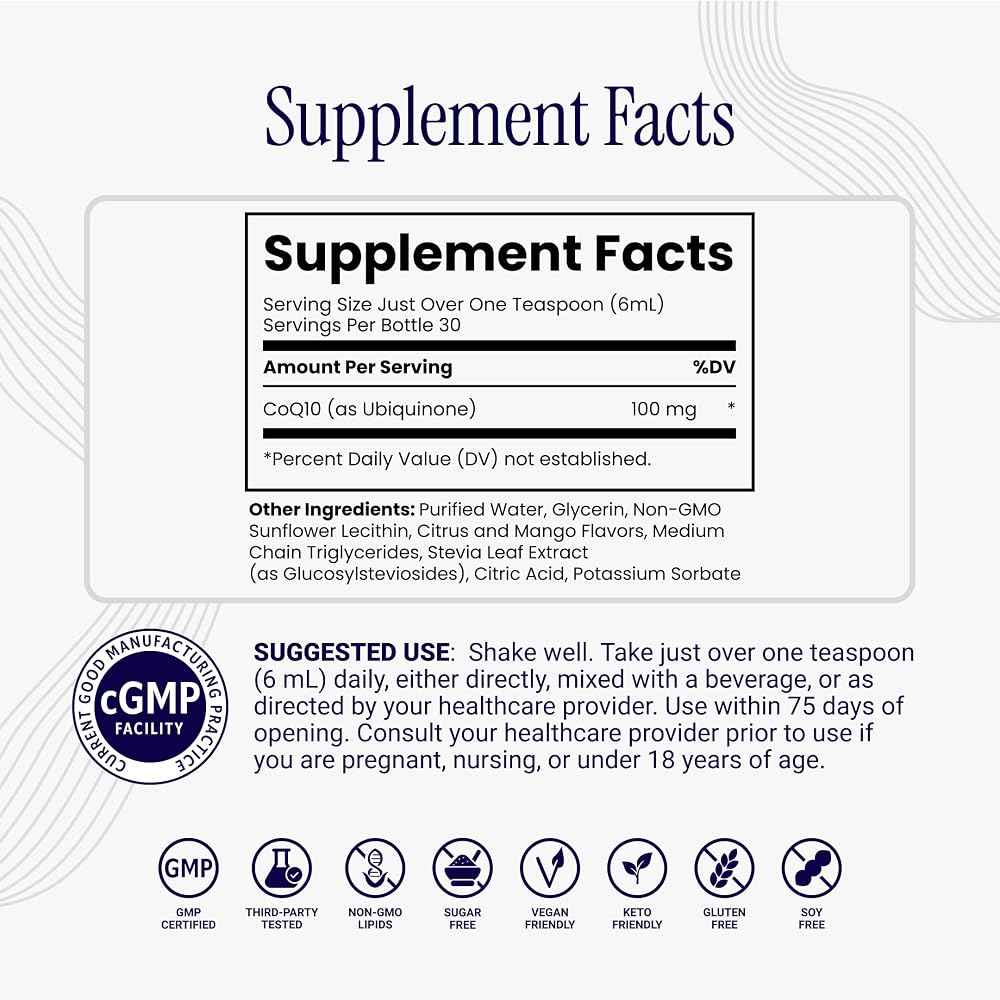 Rho Nutrition Liposomal CoQ10 Liquid Supplement - 6 Fl Oz - image 3