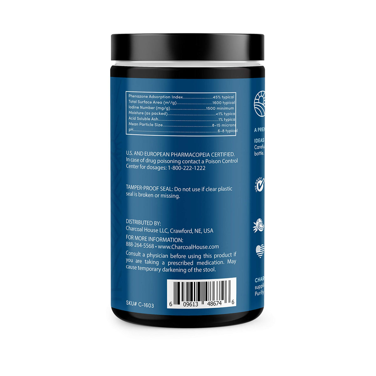 Charcoal House Activated Charcoal Powder USP Medical Grade - 12 oz - image 3