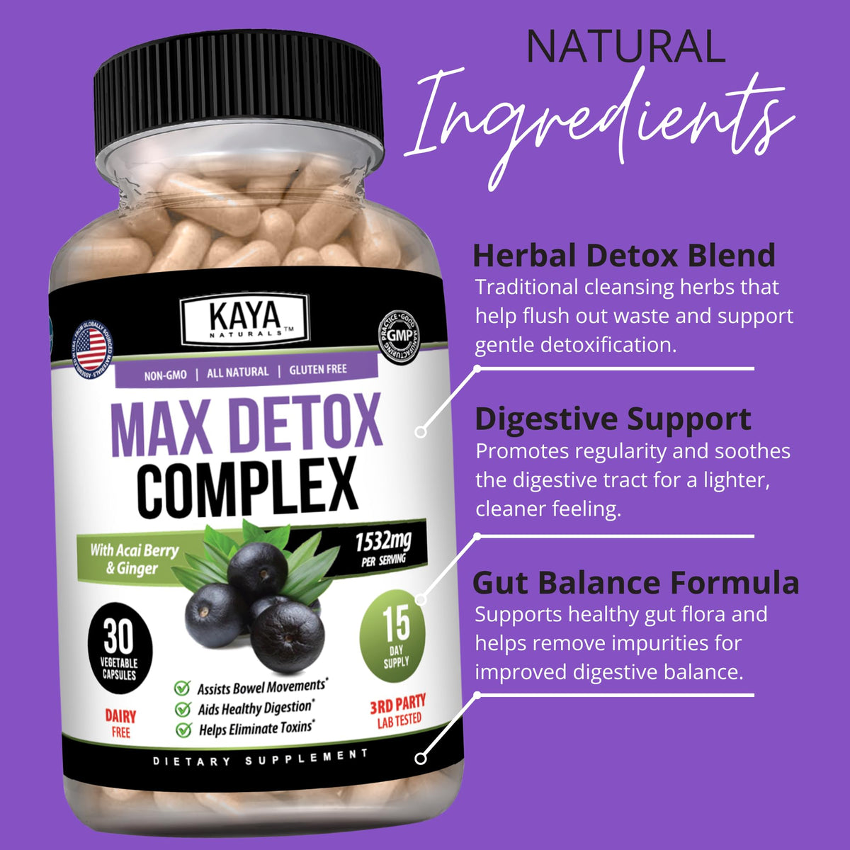 Kaya Naturals - Max Detox - 100% Natural