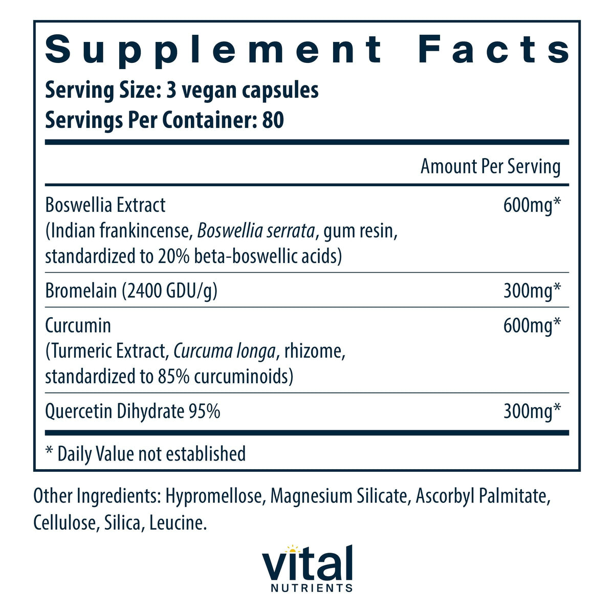 Vital Nutrients BCQ, Vegan