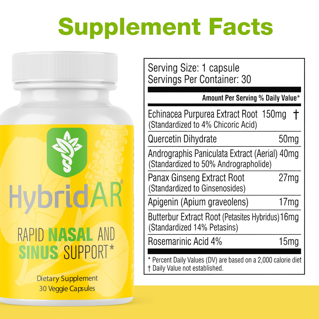 Hybrid Sinus & Nasal Support Herbal Supplement - 30 Vegetarian Capsules - image 8