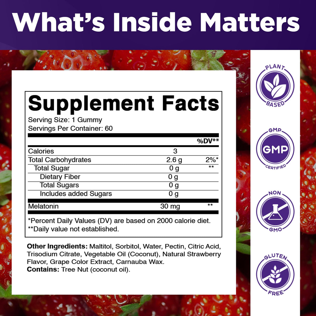 Vitamatic Extra Strength Melatonin 30 mg - 60 Gummies - image 2