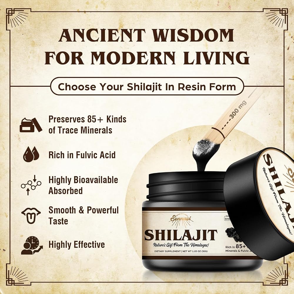 Sennesi Shilajit Pure Himalayan Organic Shilajit Resin - 600mg - image 6