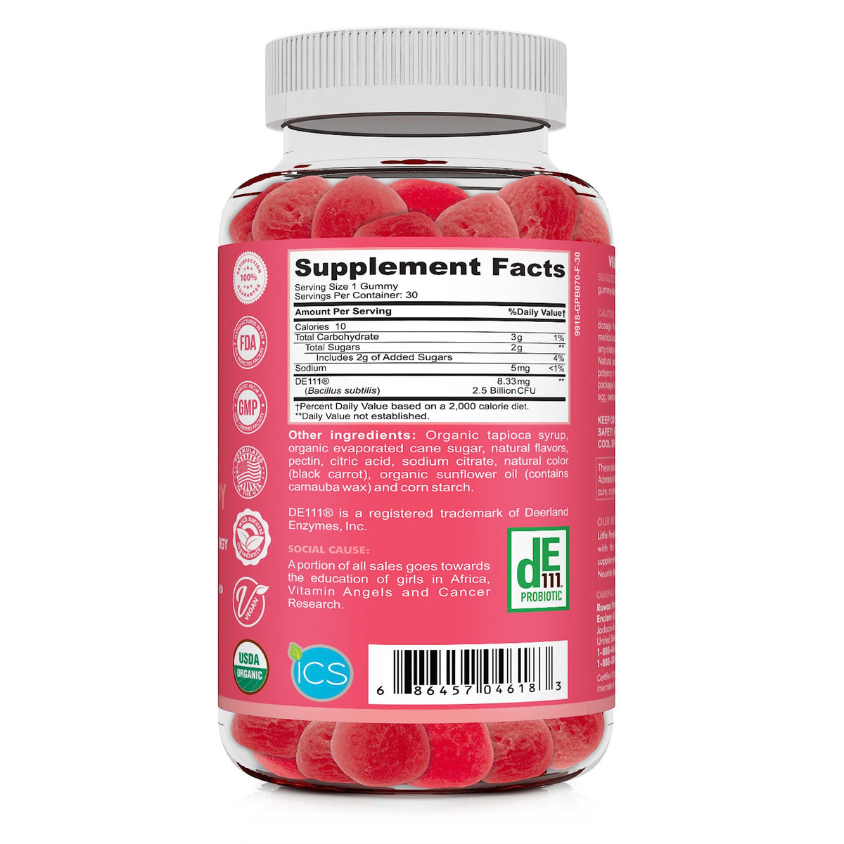 RUWAA NUTRITION Probiotics for Kids. Yummy Gut Happy Organic