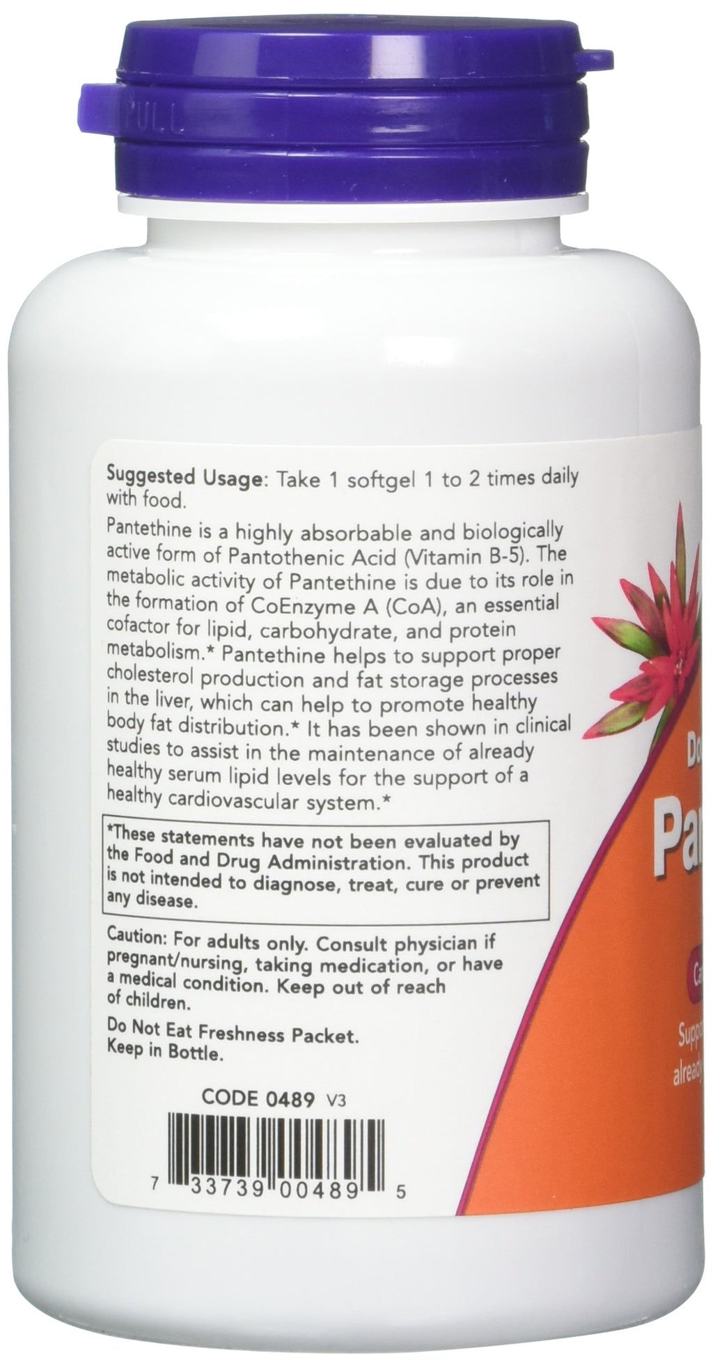NOW Foods Pantethine 600 mg - 120 Softgels - image 2