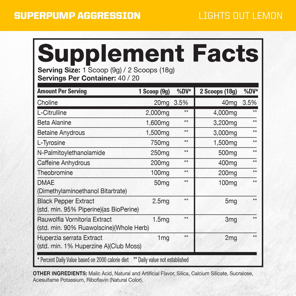 Gaspari Nutrition SuperPump Aggression Pre-Workout Powder - 40 Servings - image 2