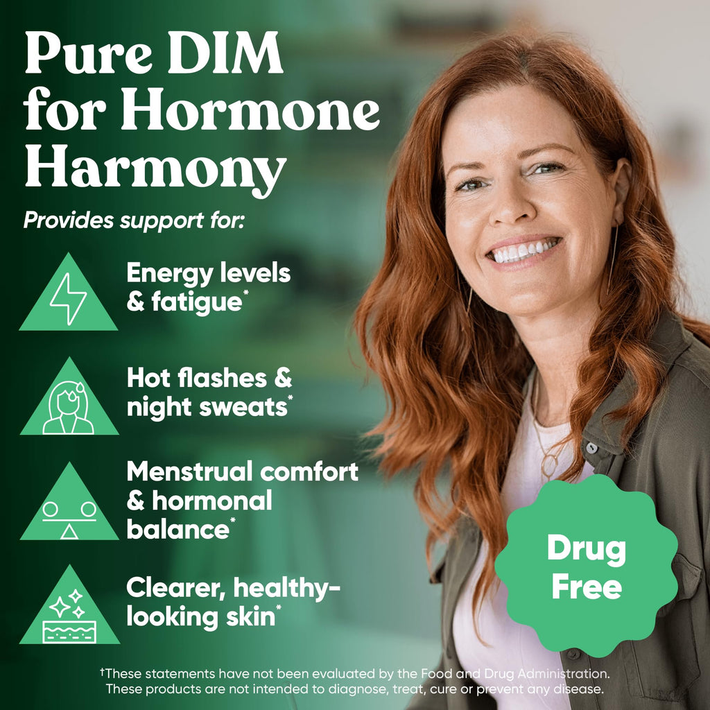 Eu Natural DIM Supplement 200mg Hormonal Balance - 60 Vegan Capsules - image 2