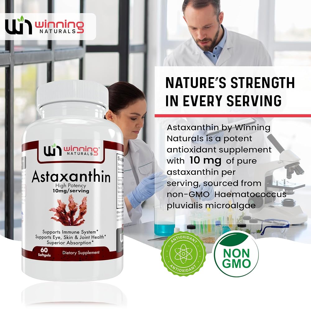 WINNING NATURALS Astaxanthin 10 mg Softgels - 60 Count - image 5