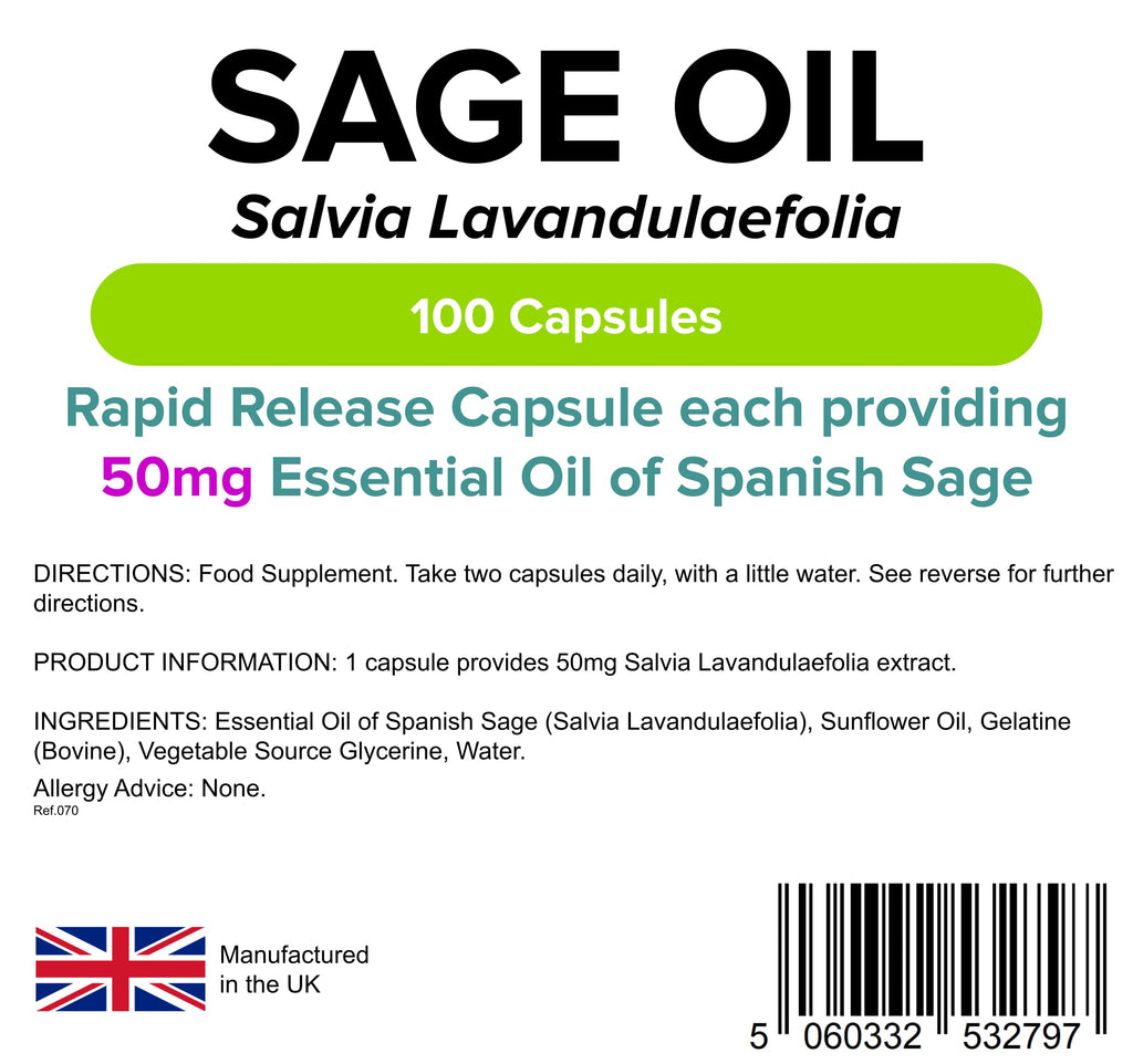 Lindens Essential Oil of Sage - 100 Softgels - image 2
