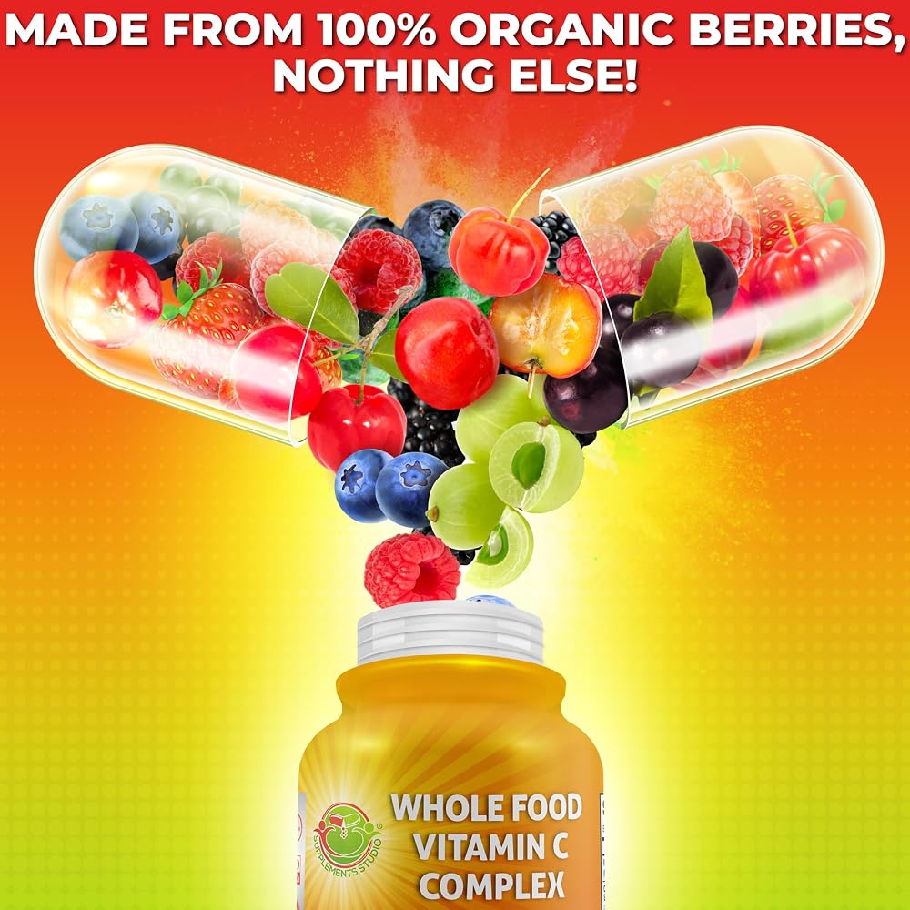 SUPPLEMENTS STUDIO Whole Food Vitamin C Complex 675mg - 120 Capsules - image 2