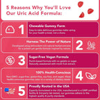 GOJOY NATURALS Uric Acid Support Gummies with Tart Cherry - 60 Count - image 2