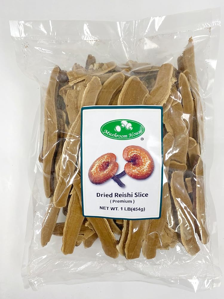 Mushroom House Dried Reishi for Herbal Tea - 16 Ounces