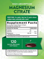 Nature's Truth Magnesium Citrate 250mg - 120 Softgels - image 2