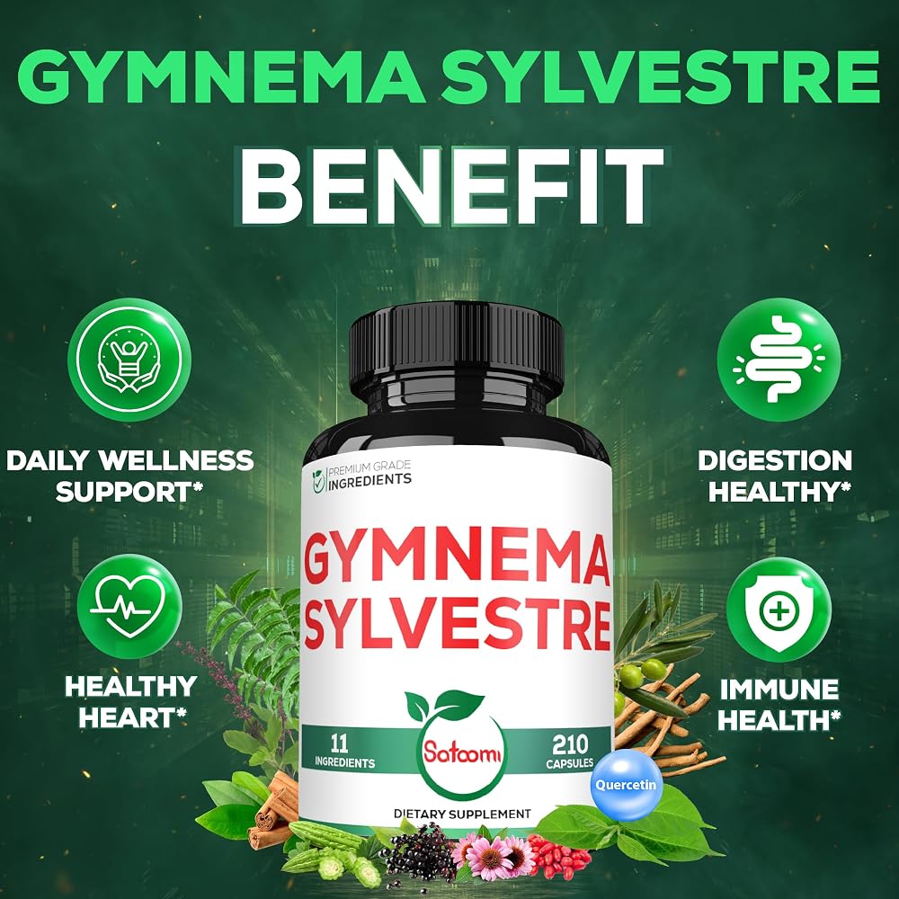 Satoomi Gymnema Sylvestre 1000mg Supplement - 210 Capsules - image 5