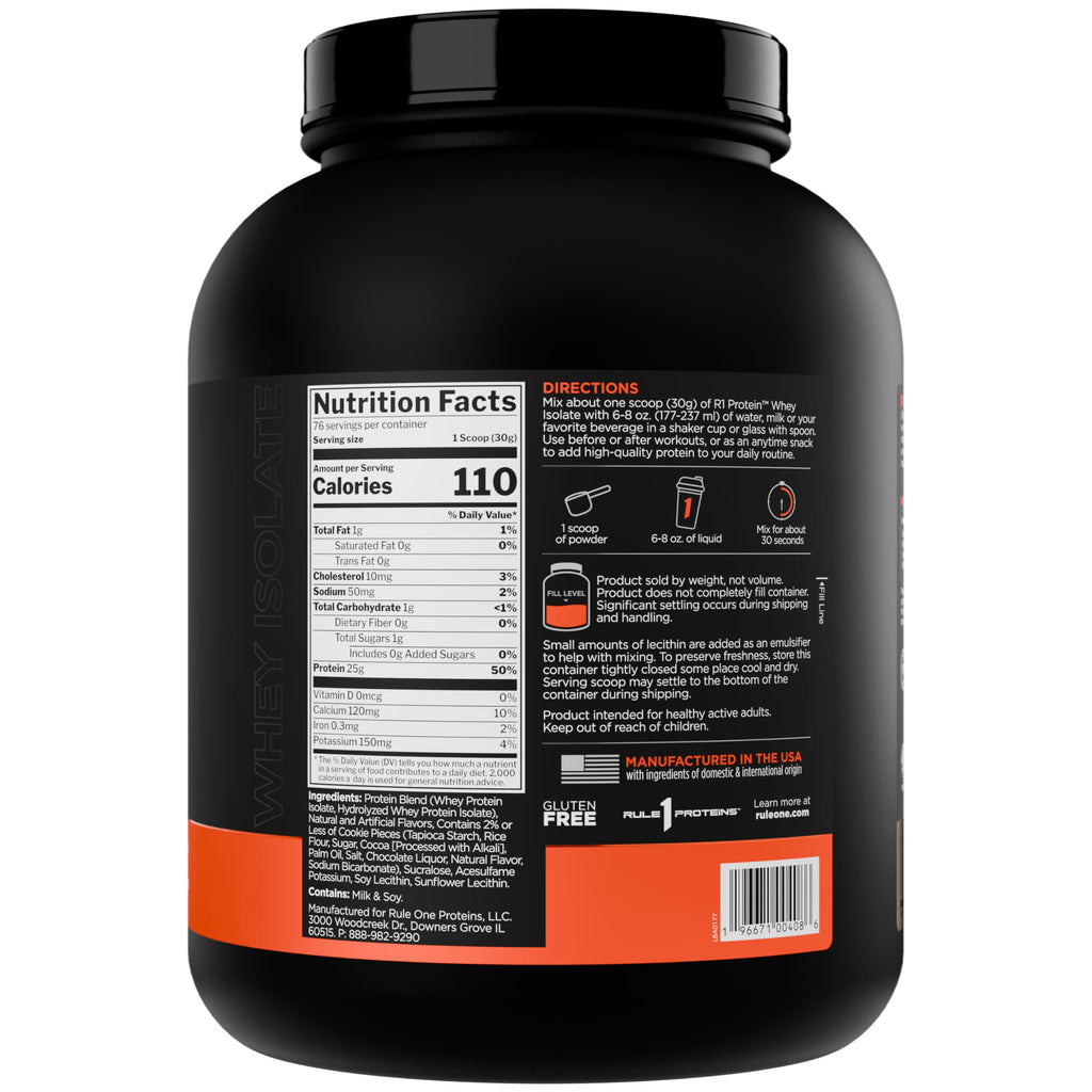Rule 1 R1 Protein Whey Isolate - with 25g Protein & 6g BCAA
