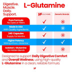 Healthfare L-Glutamine 1000mg Amino Acid - 240 Vegan Capsules - image 5