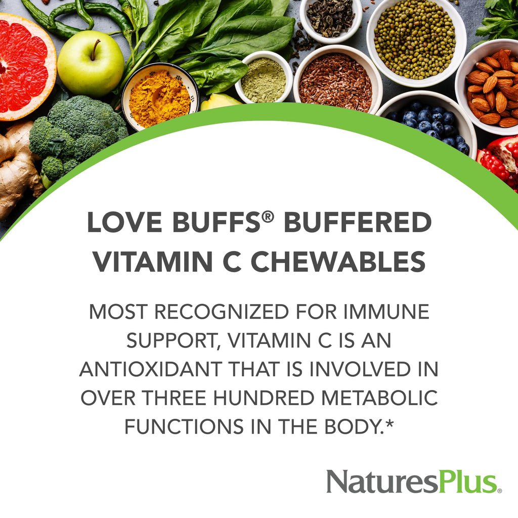 NaturesPlus Love Buffs Buffered Vitamin C - 90 Tablets - image 3