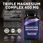 Zeal Naturals Triple Magnesium Complex 400mg - 180 Capsules - image 7