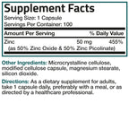 Bronson Zinc Complex 50 mg - 100 Vegetarian Capsules - image 6