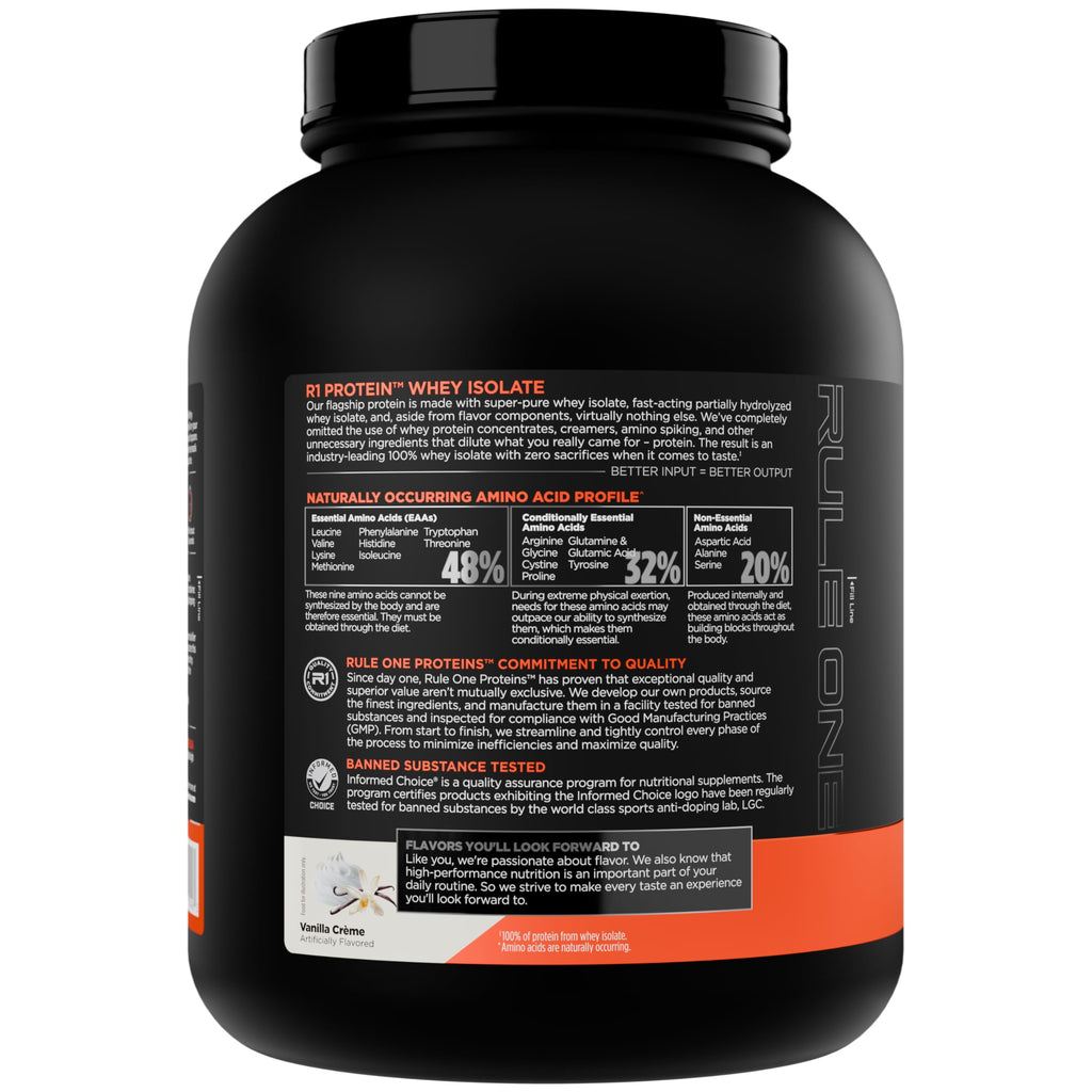 Rule 1 R1 Protein Whey Isolate - with 25g Protein & 6g BCAA