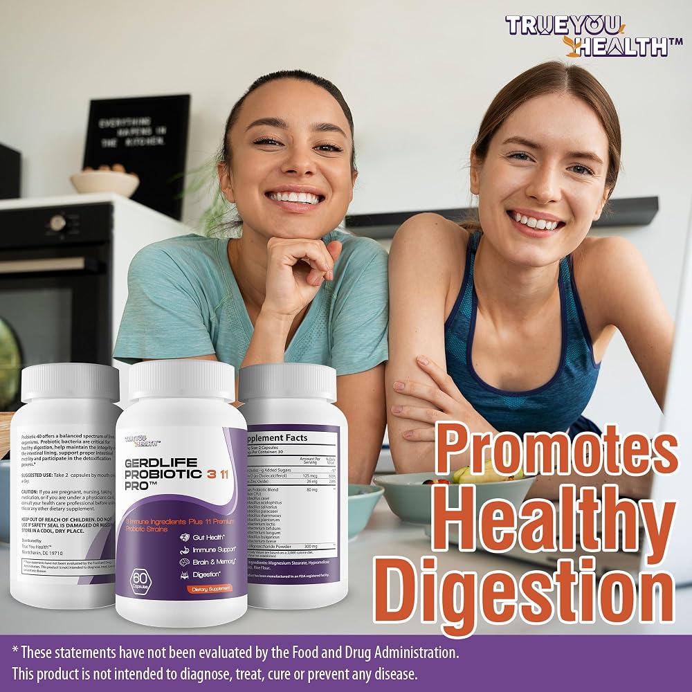 True You Health Gerdlife Probiotic 3 11 Pro - 60 Capsules - image 5