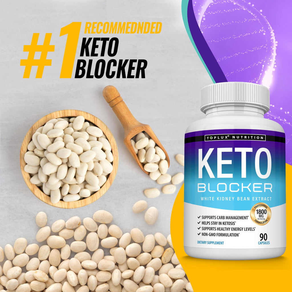 Toplux Keto Blocker White Kidney Bean Extract 1800 mg - 90 Capsules - image 7