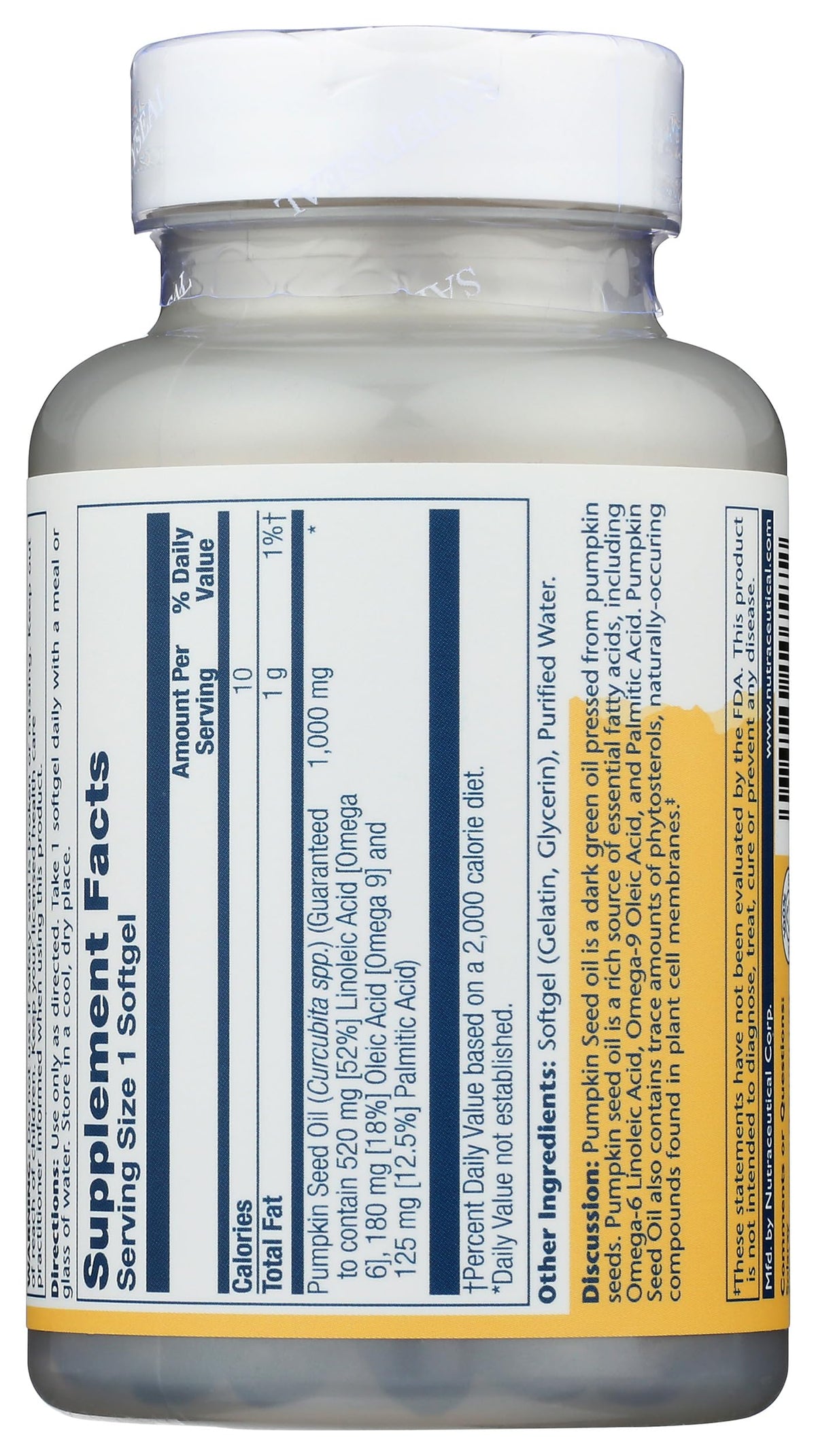 Solaray Pumpkin Seed Oil 1000 mg - 90 Softgels - image 4