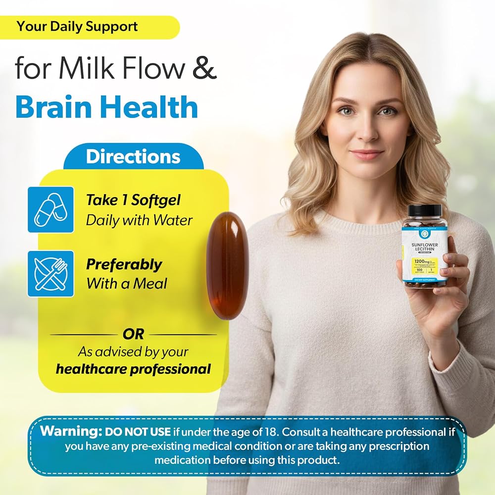 TRUEMED Organic Sunflower Lecithin Breastfeeding Supplement