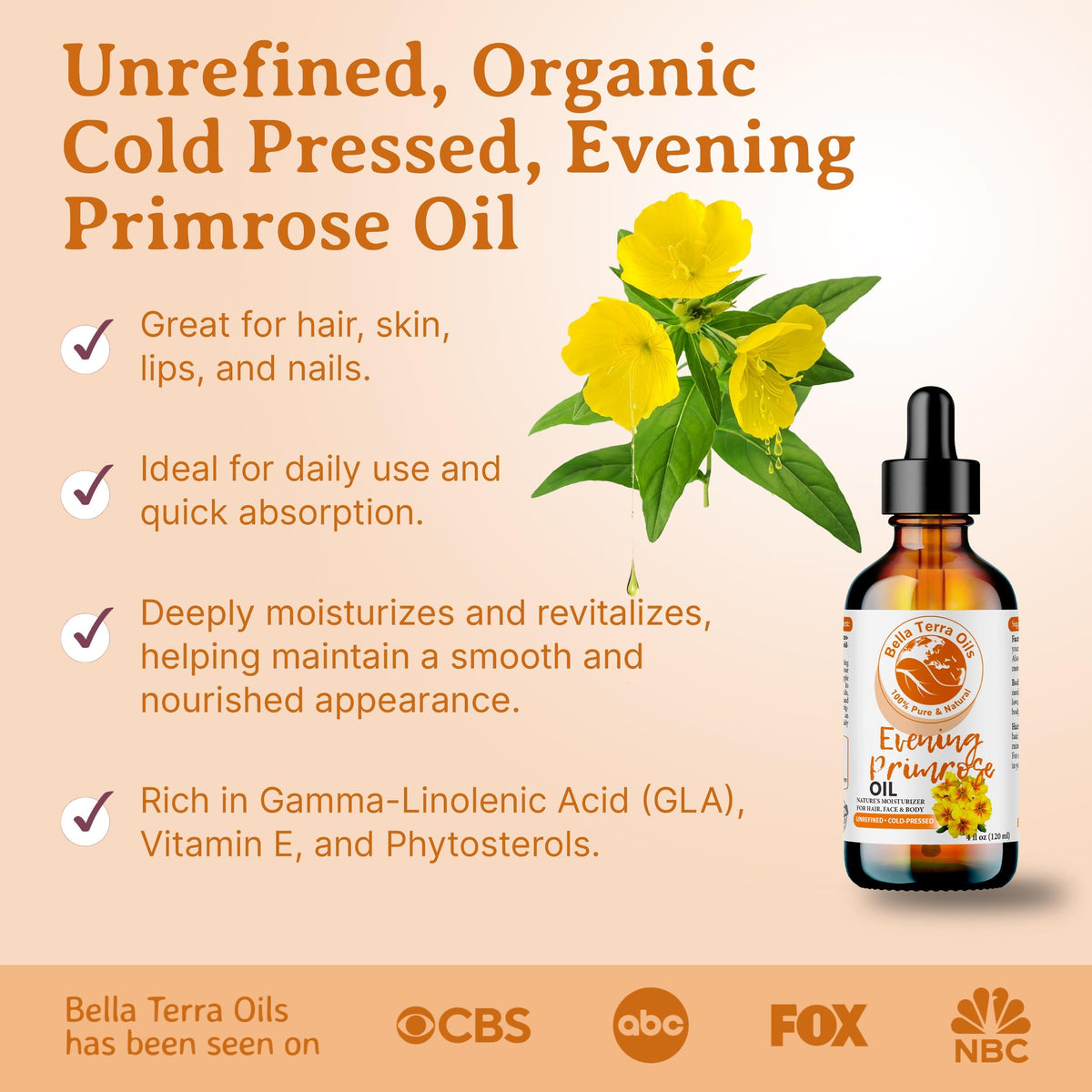 Bella Terra Oils Natural Evening Primrose Oil - 4 Fl Oz - image 3